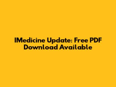 IMedicine Update: Free PDF Download Available